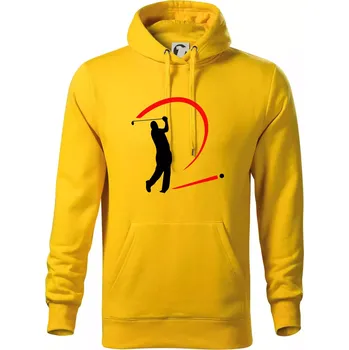 Pánská mikina Golfistův odpal - Mikina pánská Cape s kapucí - S ( Žlutá )