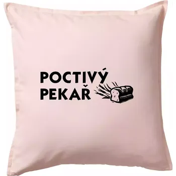 Polštář Poctivý Pekař - Polštář 50x50 - 50x50 - Pouze potah ( Světle růžová )