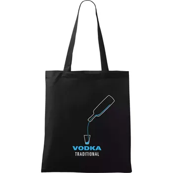 Nákupní taška Vodka traditional - Taška bavlněná - 42 x 38 cm ( Černá )