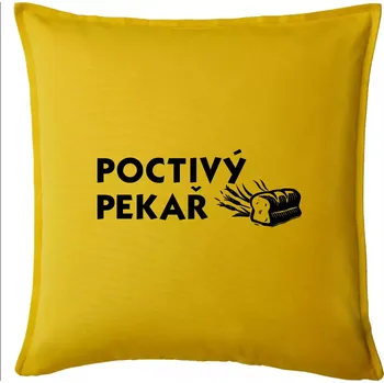Polštář Poctivý Pekař - Polštář 50x50 - 50x50 - Pouze potah ( Žlutá )