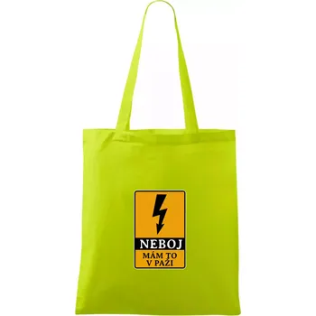 Elektrikář - neboj mám to v paži - Taška bavlněná - 42 x 38 cm ( Limetková )