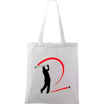 Nákupní taška Golfistův odpal - Taška bavlněná - 42 x 38 cm ( Bílá )