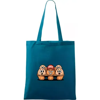 Trumps Eggs - Taška bavlněná - 42 x 38 cm ( Petrolejová )