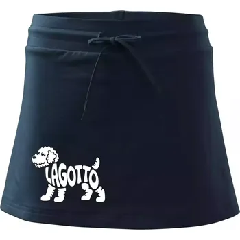 Dámské oblečení Lagotto nápis v těle - Sportovní sukně - two in one - L ( Námořní modrá (velmi tmavá - téměř černá) )