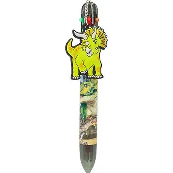 Vícebarevná propiska s přívěskem Dino World Triceratops