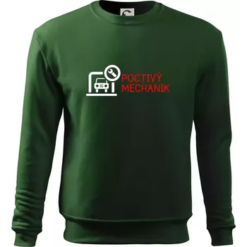 Poctivý mechanik - Mikina Essential dětská - 146 cm/10 let ( Lahvově zelená )