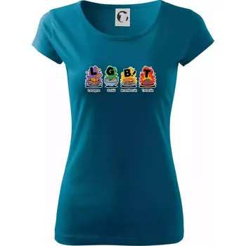 Dámské tričko LGBT - Lasagne, Guláš, Bramborák, Tatarák - Dámské triko Pure - 3XL ( Petrolejová )