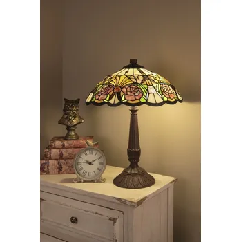 Lampička Stolní lampa Tiffany Roses - Ø 44*57 cm