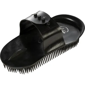 Čištění pro koně Plastové hřbílko HKM - Zoe - 17,5 x 8,5 cm, černá, Univerzální velikost