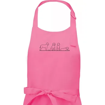 Kuchyňská zástěra Lagotto romagnolo postavy linka - Pánská zástěra na vaření - Univerzální velikost ( Růžová )