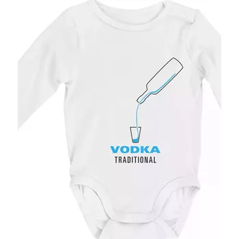 Vodka traditional - Body kojenecké s dlouhým rukávem - Dlouhý r. 3-6 měs ( Bílá )