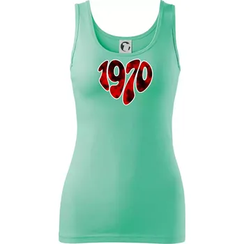 Dámské tričko 1970 v srdci - Dámské tílko - S ( Mátová )