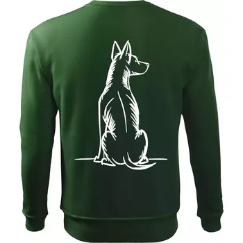 Chlapecké tričko Pes kreslený zezadu - Mikina Essential dětská - 146 cm/10 let ( Lahvově zelená )