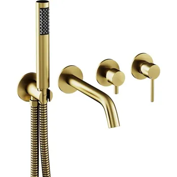 Vodovodní baterie Podomítkový 4-otvorový vanový set VEO zlatá broušená BABWV4PBZ + slevový kód, + prodloužená záruka