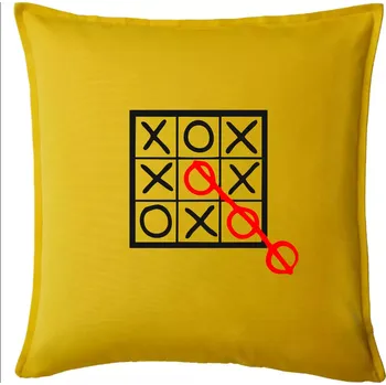 Polštář Piškvorky - Polštář 50x50 - 50x50 - Pouze potah ( Žlutá )