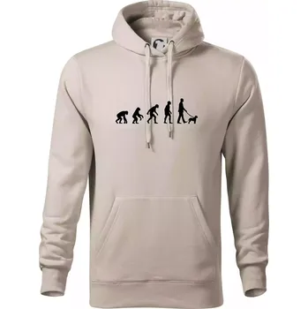 Pánská mikina Lagotto romagnolo Evoluce - Mikina pánská Cape s kapucí - XL ( Ledově šedá )