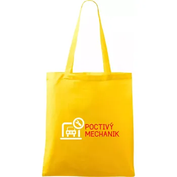 Nákupní taška Poctivý mechanik - Taška bavlněná - 42 x 38 cm ( Žlutá )