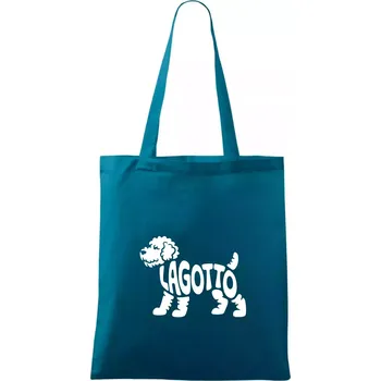 Lagotto nápis v těle - Taška bavlněná - 42 x 38 cm ( Petrolejová )