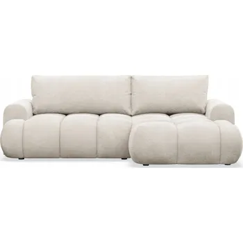 Sedací souprava Rohová Sedací Souprava s funkcí spaní Ombo Mini s úložným prostorem, krémová boucle, pravá