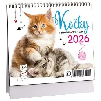 Kalendář STOLNÍ MINI KALENDÁŘ - KOČKY 2026
