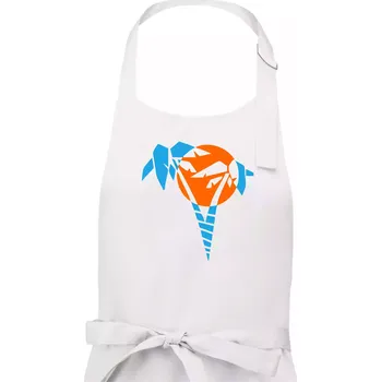 Kuchyňská zástěra Palma - Dámská zástěra na vaření - Univerzální velikost ( Bílá )