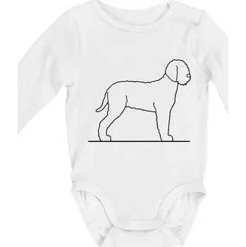 Lagotto romagnolo stojící - Body kojenecké s dlouhým rukávem - Dlouhý r. do 3 měs ( Bílá )