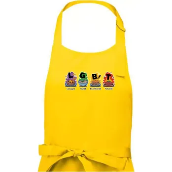 Kuchyňská zástěra LGBT - Lasagne, Guláš, Bramborák, Tatarák - Pánská zástěra na vaření - Univerzální velikost ( Žlutá )