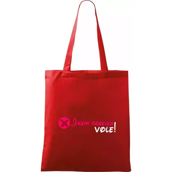 Jsem rebelka! Vole! - Taška bavlněná - 42 x 38 cm ( Červená )