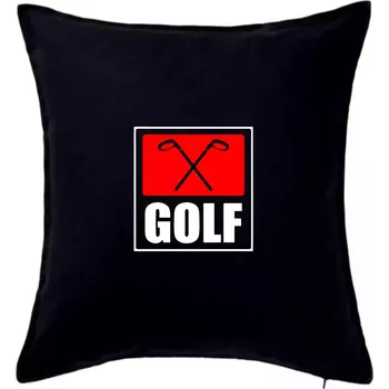 Polštář Golfové hole - Polštář 50x50 - 50x50 - Pouze potah ( Černá )
