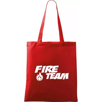 Nákupní taška Fire Team plamen - Taška bavlněná - 42 x 38 cm ( Červená )