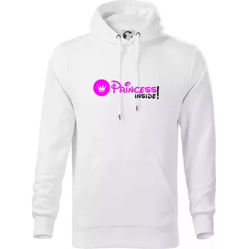 Pánská mikina Princess! Inside! - Mikina pánská Cape s kapucí - XL ( Bílá )