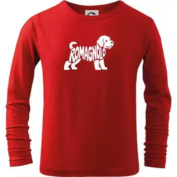 Chlapecké tričko Romagnolo nápis v těle - Triko dětské Long Sleeve - 158 cm/12 let ( Červená )