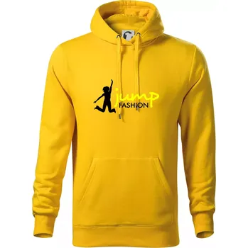Pánská mikina Jump fashion - Mikina pánská Cape s kapucí - M ( Žlutá )