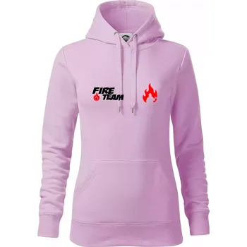 Dámská mikina Fire Team plamen - Mikina dámská Cape s kapucí - XS ( Orchid )