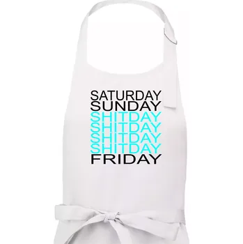 Kuchyňská zástěra Shitday - Pánská zástěra na vaření - Univerzální velikost ( Bílá )