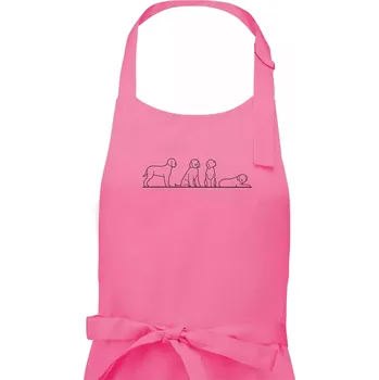 Kuchyňská zástěra Lagotto romagnolo postavy linka - Dámská zástěra na vaření - Univerzální velikost ( Růžová )