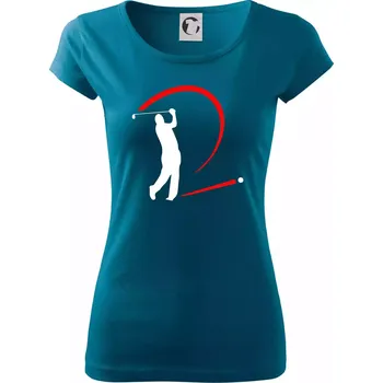 Dámské oblečení Golfistův odpal - Dámské triko Pure - M ( Petrolejová )
