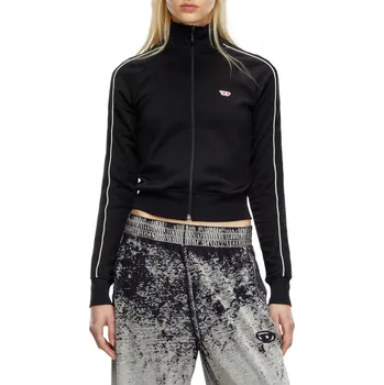 Dámská mikina MIKINA DIESEL F-JAMILA-PIPING-D SWEAT-SHIRT BLACK