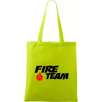 Fire Team plamen - Taška bavlněná - 42 x 38 cm ( Limetková )