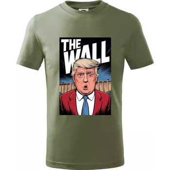 Dětská móda The wall Trump - Tričko dětské bavlněné - 134 cm/8 let ( Khaki )