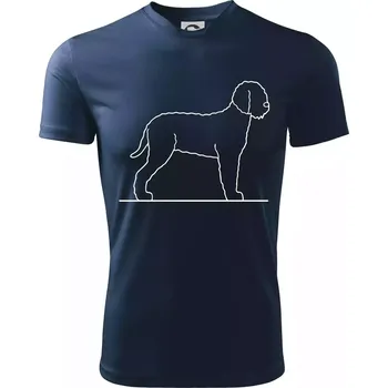 Lagotto romagnolo stojící - Dětské triko sportovní (dresovina) - 134 cm/8 let ( Námořní modrá (velmi tmavá - téměř černá) )