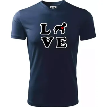 Lagotto romagnolo LOVE - Dětské triko sportovní (dresovina) - 134 cm/8 let ( Námořní modrá (velmi tmavá - téměř černá) )