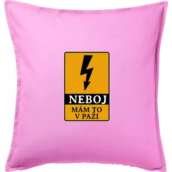Polštář Elektrikář - neboj mám to v paži - Polštář 50x50 - 50x50 - Pouze potah ( Růžová )