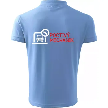 Pánská košile Poctivý mechanik - Polokošile pánská Pique Polo 203 - 4XL ( Pyžamově světlá modrá )