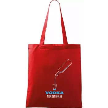Nákupní taška Vodka traditional - Taška bavlněná - 42 x 38 cm ( Červená )