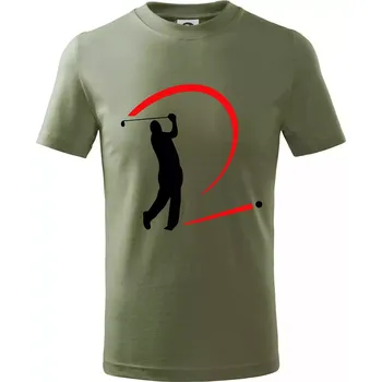 Chlapecké oblečení Golfistův odpal - Tričko dětské bavlněné - 104-110cm / 3-4 roky ( Khaki )
