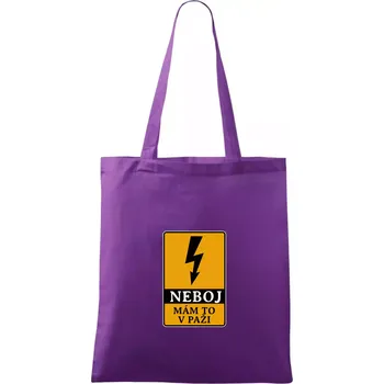 Elektrikář - neboj mám to v paži - Taška bavlněná - 42 x 38 cm ( Fialová )
