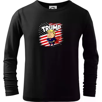 Chlapecké tričko Trump Superman - Triko dětské Long Sleeve - 122 cm/6 let ( Černá )