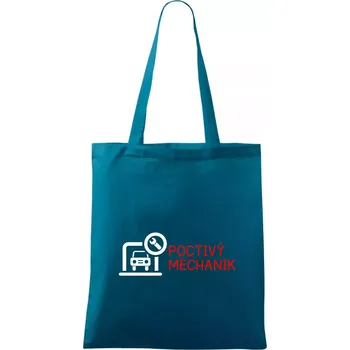 Poctivý mechanik - Taška bavlněná - 42 x 38 cm ( Petrolejová )