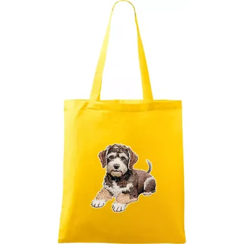 Lagotto romagnolo vyšívaný velký - Taška bavlněná - 42 x 38 cm ( Žlutá )